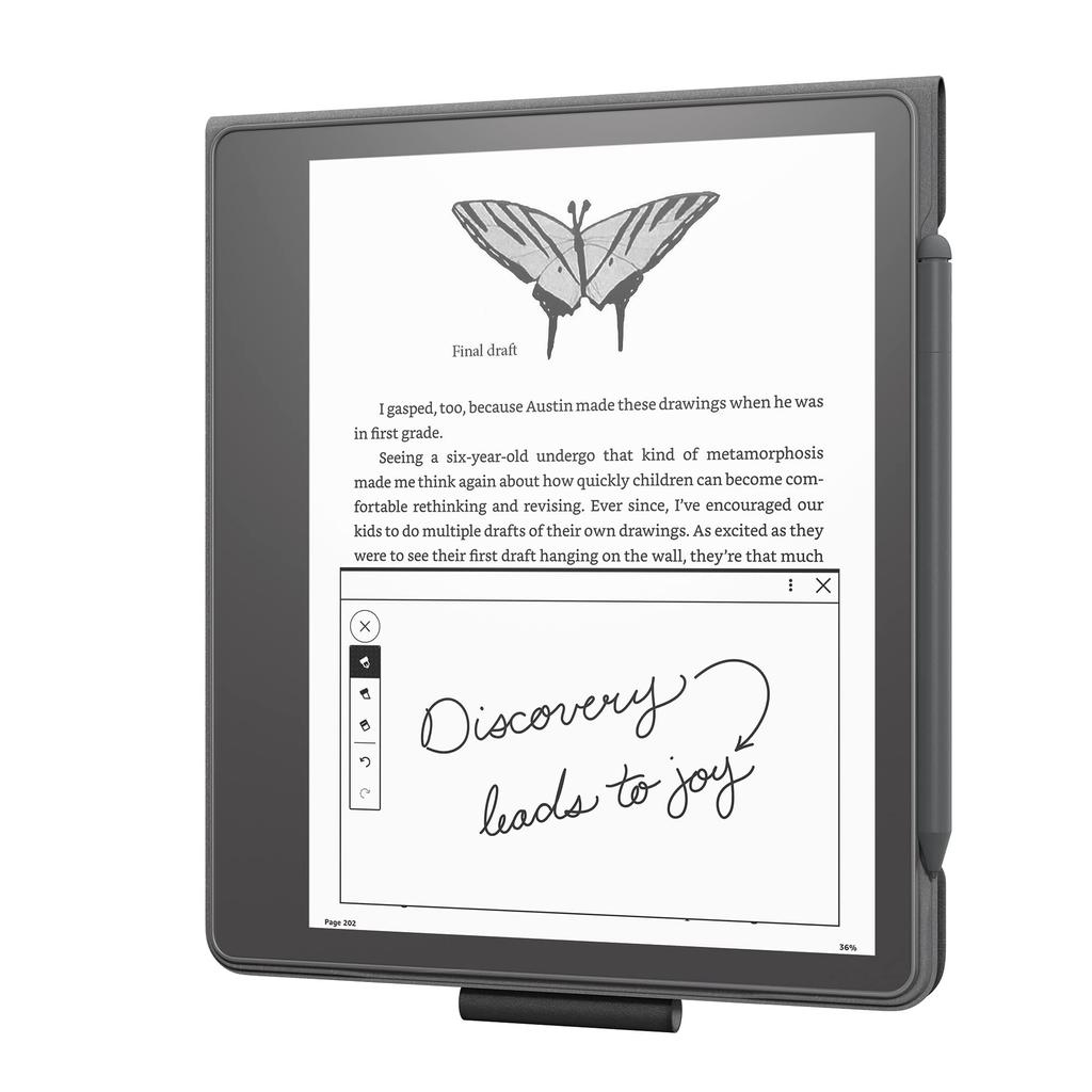 Kindle Scribe In Amazon Genuine Leather Cover [For (released 2024/2022)] (black)