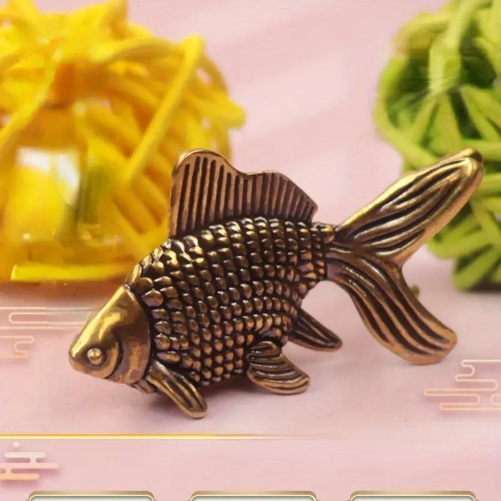 Древние фигурки золотых рыбок Элегантный талисман на удачу Скульптура животного День матери День отца