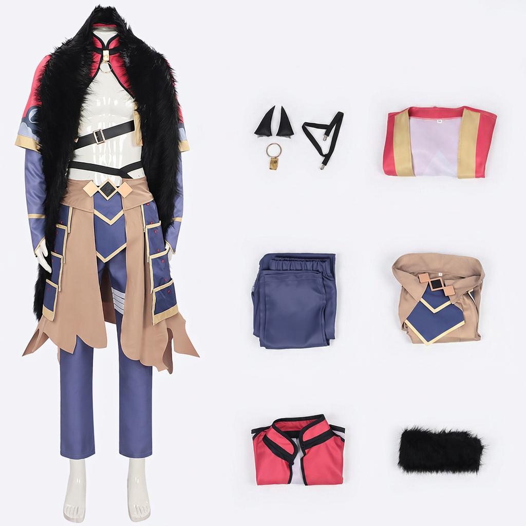 2026 Anime Style Printed Polyester Cosplay Costume Set Kimono Inspired Character Outfit Adults Stage Performance Wear