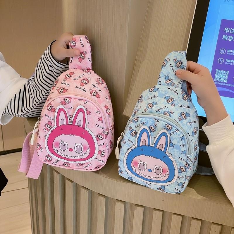 Cartoon Kids Waist Pack Crossbody Bag Lightweight Nylon For Preschool Boys Girls Everyday Use Kindergarten Essentials