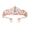 Baroque Branch Bridal Crown Rhinestone Tiara Dragonfly Wedding Hair Accessory