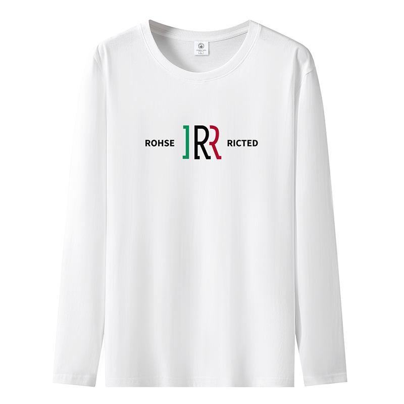 Мужская футболка с длинным рукавом JRR Pattern из чистого хлопка, повседневные свитера больших размеров для мужчин