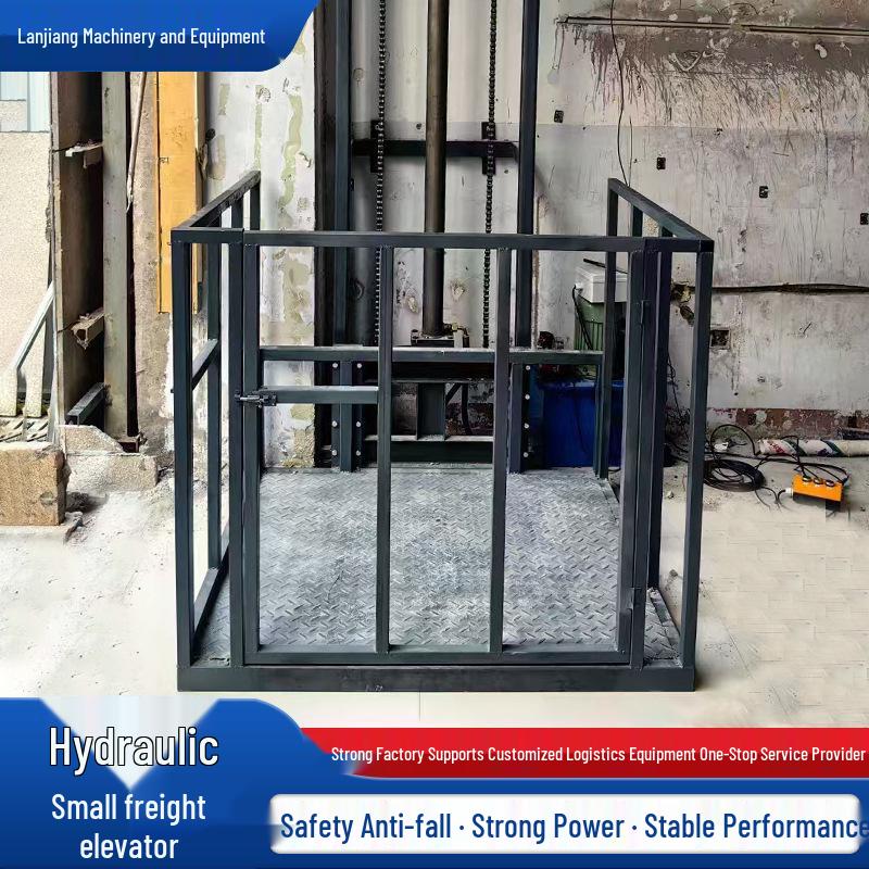 Electric Hydraulic Cargo Elevator Platform - Rail Type Lifting Machine