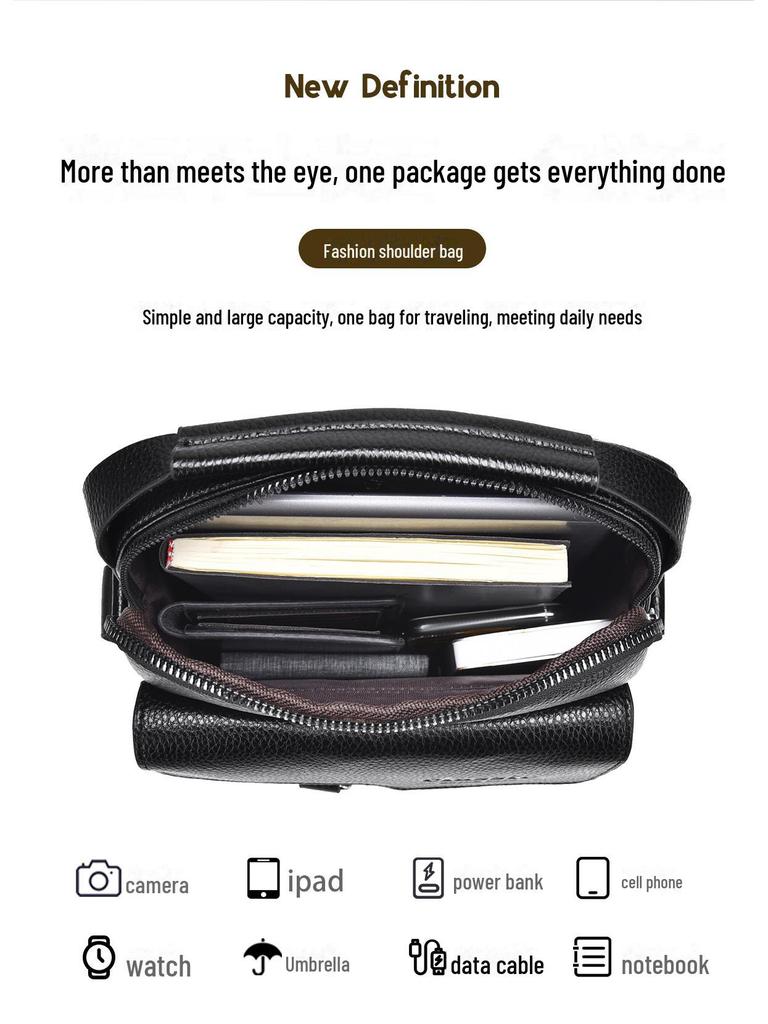 Men's Splash-proof, Wear-resistant Large Capacity Commuter Messenger Bag