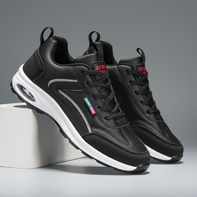 Модная мужская повседневная обувь Комфортная Прочная Повседневная уличная обувь Нескользящие ремешки Защита от запаха Роскошные деловые кроссовки