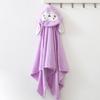 Hooded Baby Towel Button-up Absorbent Bathrobe Cartoon Animal Coral Velvet Cape Towel for Girls Boys Toddlers Home Pool Use