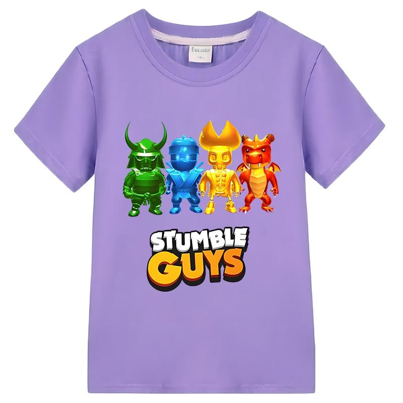 2023 детские футболки Stumble Guys, топ в стиле аниме, летние футболки с короткими рукавами, футболка y2k для детей, для мальчиков 10 лет, цельная одежда для мальчиков и девочек