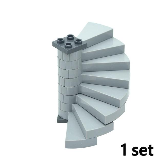 Сделай сам Собирает Частицы 6140 2486 6187 Технические Детали MOC Рельсы Лестница Забор Перила Панель Барьер Лестница Город Строительные Блоки
