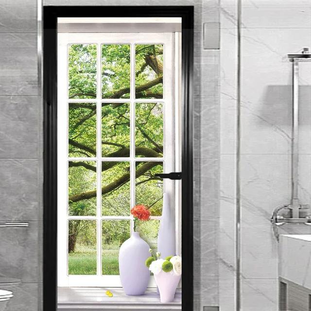 Наклейка на окно и внешнюю дверь для гостиной, спальни, сделай сам, самоклеящиеся обои, домашний декор, дверной плакат, ремонт, легко наклеивается
