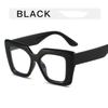 Square Thick Frame Black Eyeglasse Frame For Women In Trend Anti Blue Light Computer Eyeglasses Frame Optical Frame Eyewear Protect