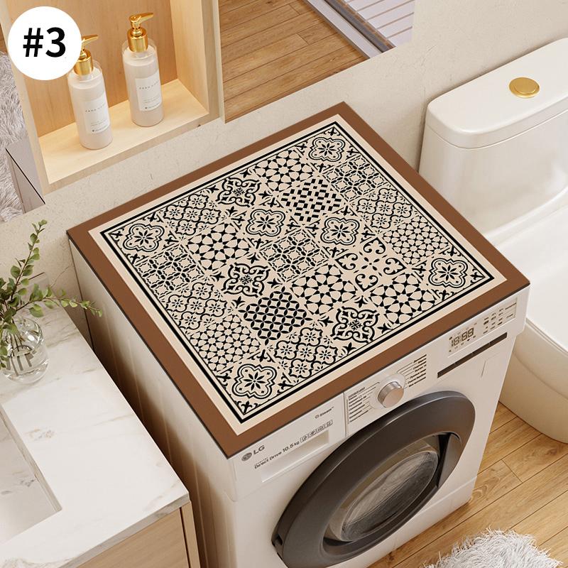 Washing Machine Dust Cover Waterproof Oven Microwave Refrigerator Fridge Top Protector Mat Coffee Drain Pad Table Placemat