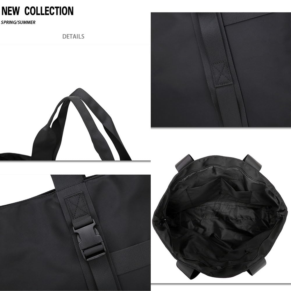 Tote Bag for Men and Large Shoulder Bag with Shoulder Commuting To Business Travel [LEOLEO] Women, Nylon, Capacity, Water-repellent, Zipper,