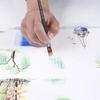 Professional Watercolor Brush Oval Head Paint Brush For Detailed Landscape Inks Painting Mountain Watercolor Scenes Art
