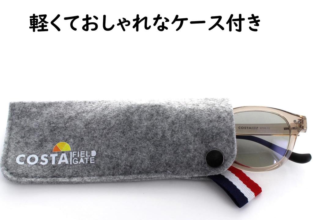 Field Gate COSTA 673312 Clear Frame Boston Style with UV Polarized Memory Foam TR90 Soft Case Gray X Smoke One Size Fits All Sunglasses, Stylish,