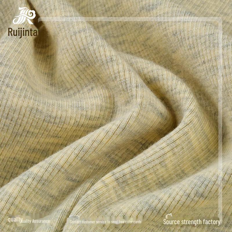 Ткань корейская эластичная 2x2 «Снежинка» - смесь пряжи с горошинами 250 г/300 г