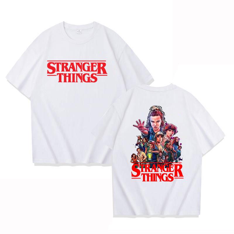 Унисекс летняя футболка с коротким рукавом Stranger Things, Большие размеры XXS-4XL, Эксклюзив для трансграничной торговли