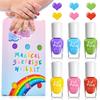 Candy Color, Environmentally Friendly Children's Nail Polish Set Can Be Peeled Off, No Baking, Quick Drying, Odorless Sequin Nail Polish Glue.