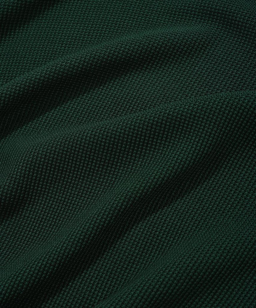 COVERNAT Collared Half Knit Green