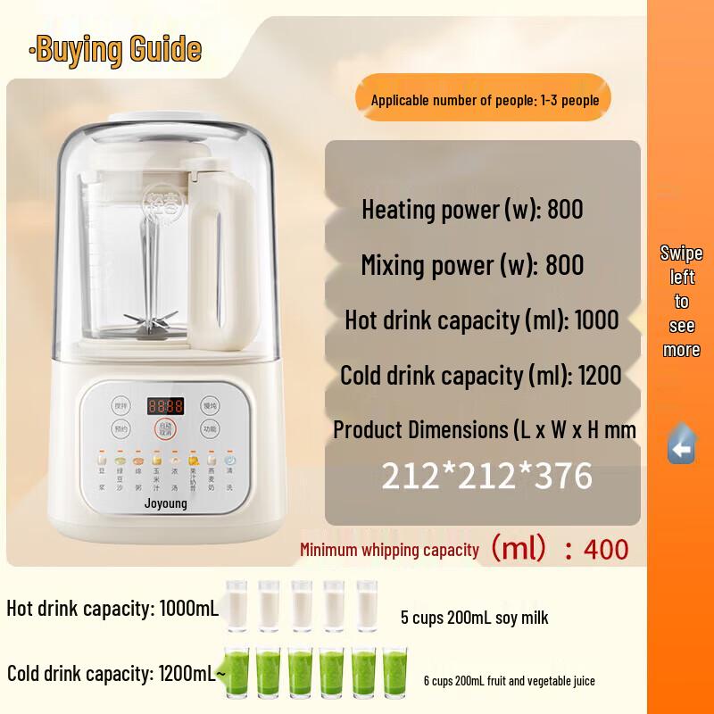 Joyoung P199 Smart Low-Noise Blender CN plug (adapter included)