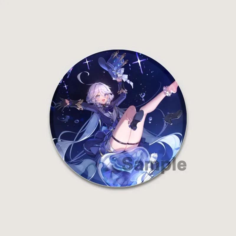 32/44/58mm Anime Genshin Impact Pins Cute Cartoon Furina Badge Handmade Tinplate Brooches Breastpin for Backpack Clothes Gift Accessorys