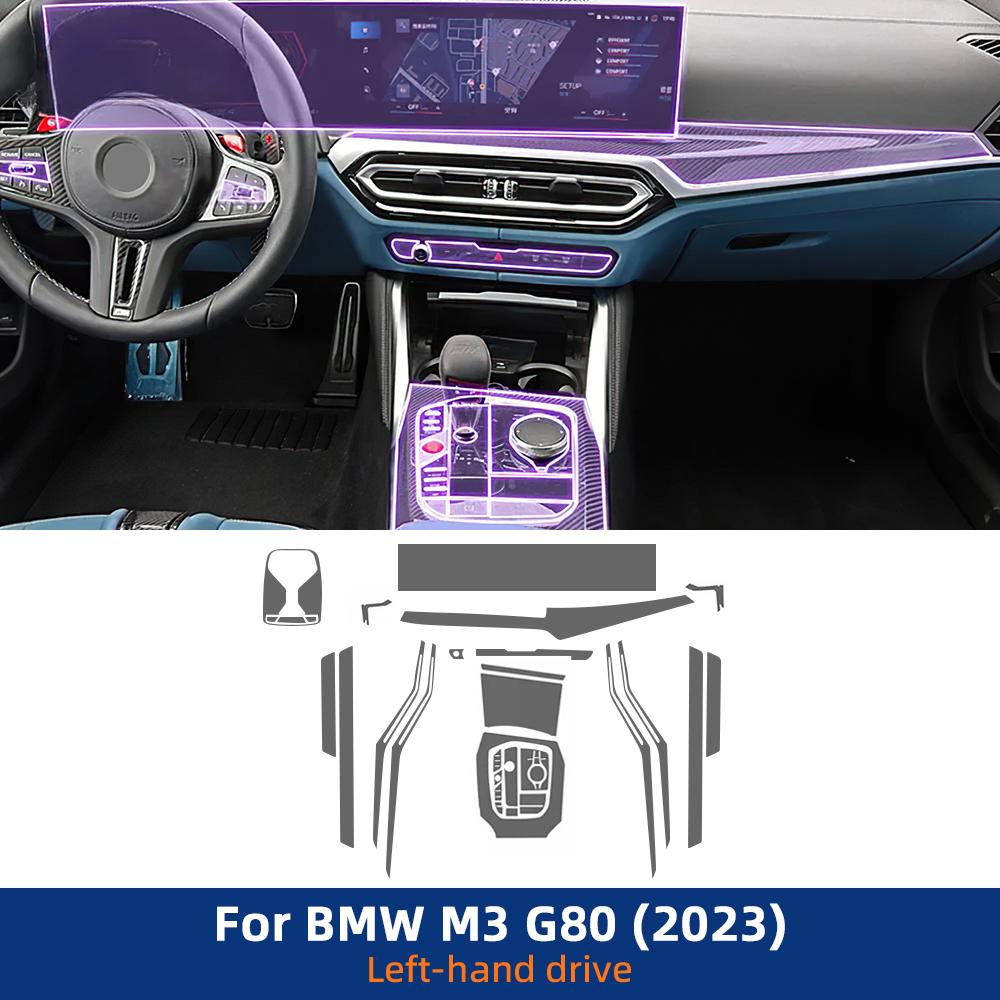 For BMW M3 G80 2023 2024 Invisible Interior TPU Film Full Set Protective Layer Scratch Resistant Car Modification Accessories