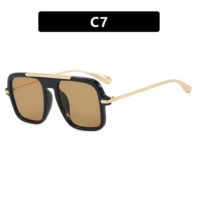 Новые ретро квадратные солнцезащитные очки с двойной переносицей UV400 Модные дизайнерские солнцезащитные очки для мужчин и женщин Градиентные солнцезащитные очки