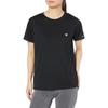 Champion Women's Short-Sleeve Crew Neck T-Shirt with One-Point Logo, CWSTS301, Black/Pink, Size L