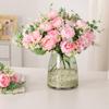 23 стильных искусственных цветов винтажный розовый шелковый пион букет искусственные цветы для свадебного букета украшение дома в помещении