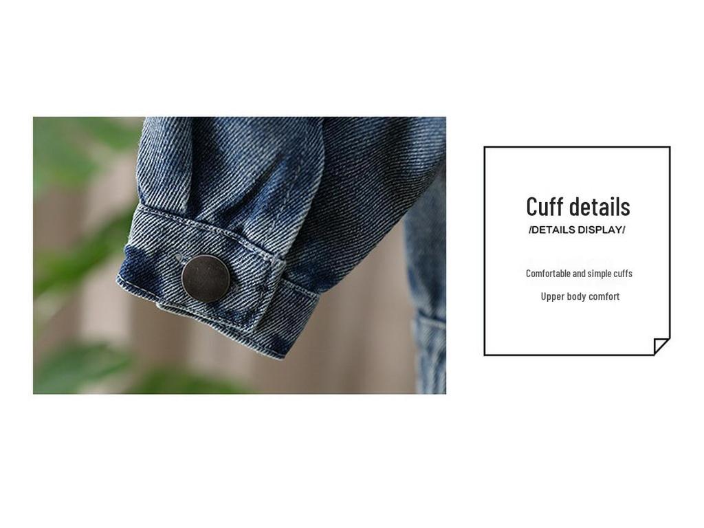 Стильная джинсовая куртка с капюшоном для мальчиков на весну и осень 2025 года