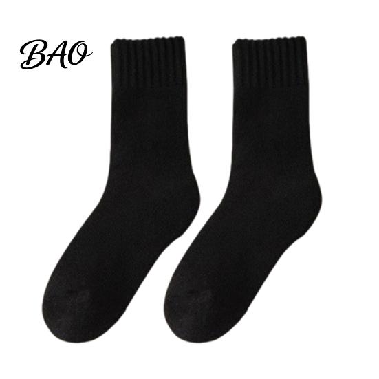Non Binding Elastic Comfort Socks Women Thickened Winter Socks, Solid Color Mid Calf Thermal Fleece Lined Cozy Fuzzy for Snow Boots Crew Cold Weather,