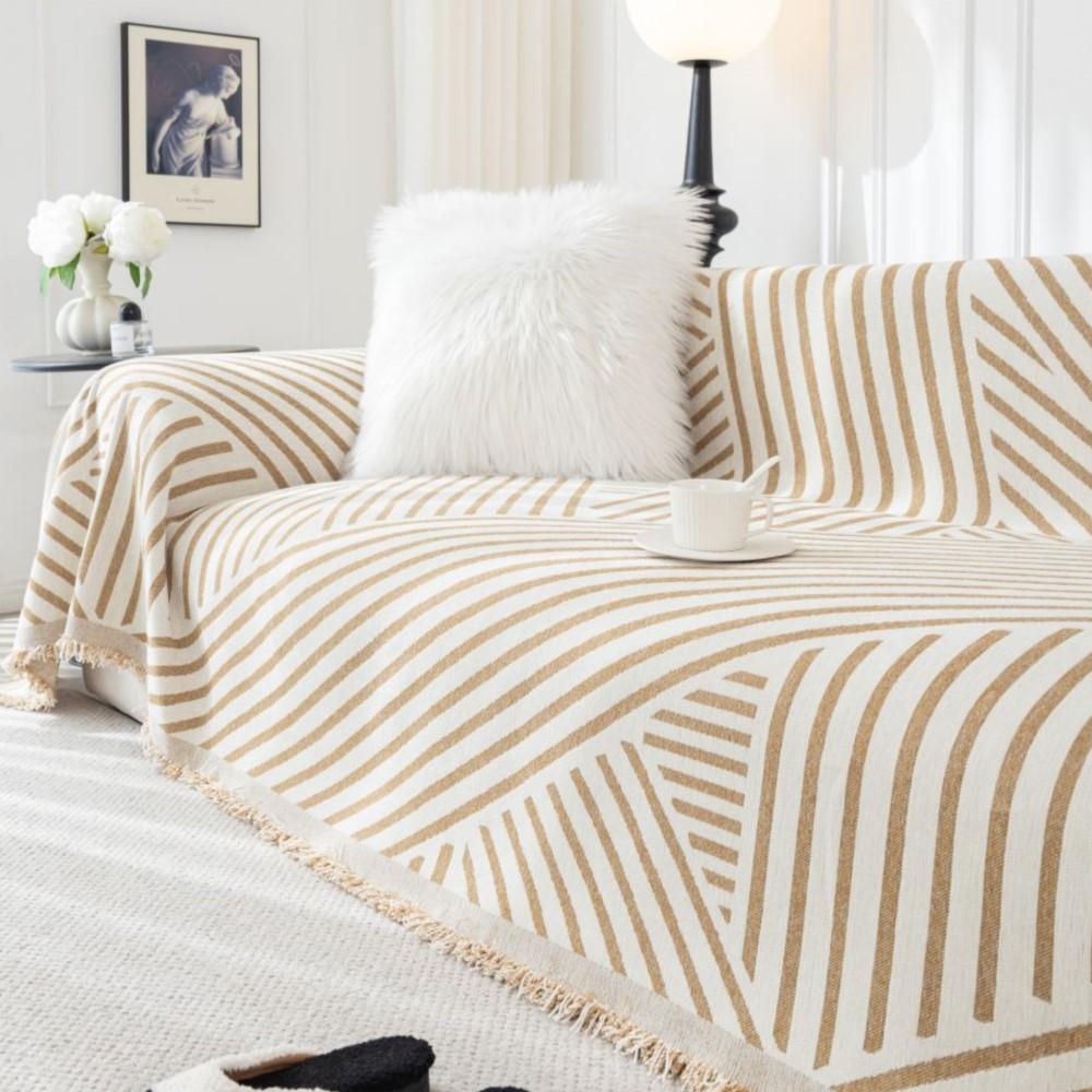 Чехол на диван с принтом, полотенце, новая диванная подушка, ленивый цельный кусок четырех сезонов, универсальное синельное черно-белое одеяло, ковер