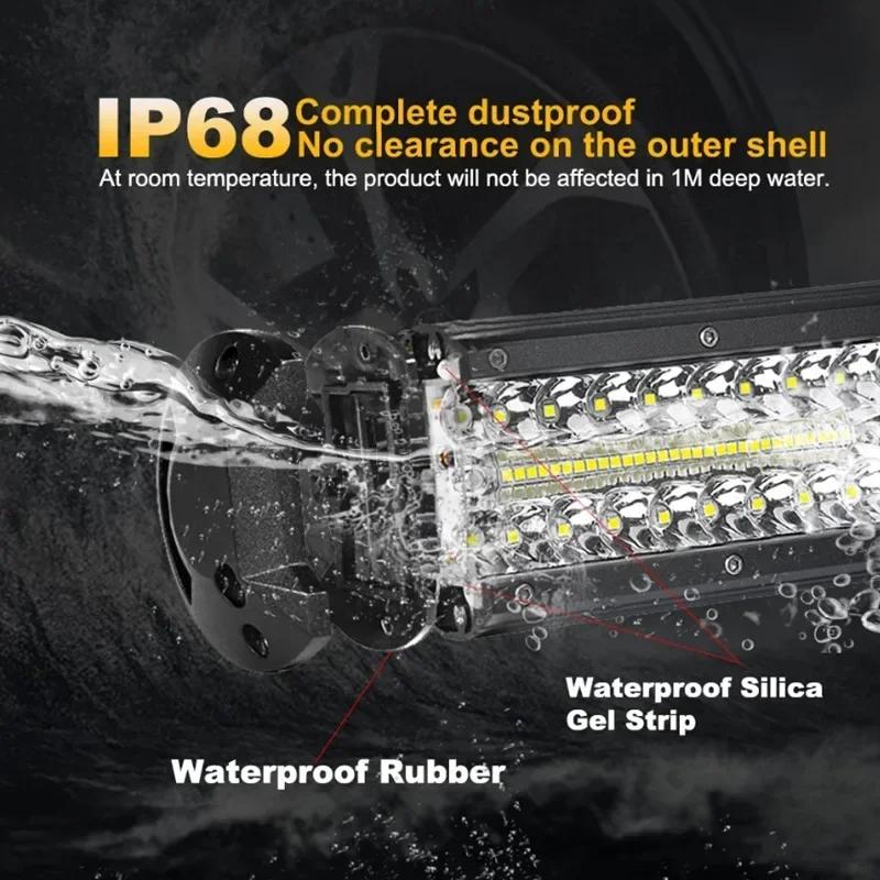 4-7-дюймовый алюминиевый корпус дорожная светодиодная балка 12 В 24 В комбинированная светодиодная световая балка/рабочее освещение для автомобиля джипа грузовика внедорожника 4x4 квадроцикла световая балка фара