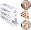 Large Capacity Four Layer Automatic Egg Rolling Machine Kitchen Countertop Egg Tray Fresh-keeping Box Storage Refrigerator