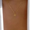 Titanium Steel Blue Turquoise Star Pendant Necklace - Retro Style, Non-Fading, European & American Design