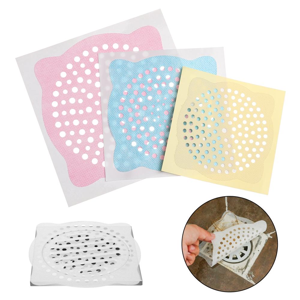 Kitchen Shower Easy To Install Disposable Floor Drain Cover Mesh Stickers Bath Hair Catcher Filter