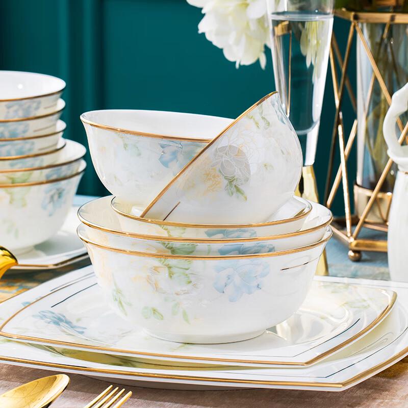 YiChen European Style Jingdezhen Ceramic Dining Bowls - Dreamy Floral