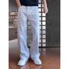 American Fashion Brand Summer New Casual Trousers Men's Graffiti Straight Wide-leg Pants