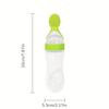 90ml/3oz Baby Silicone Spoon Feeder, Rice Paste Silicone Bottle & Spoon Set, Squeeze Food Feeder for Outside and Home Easter Gift