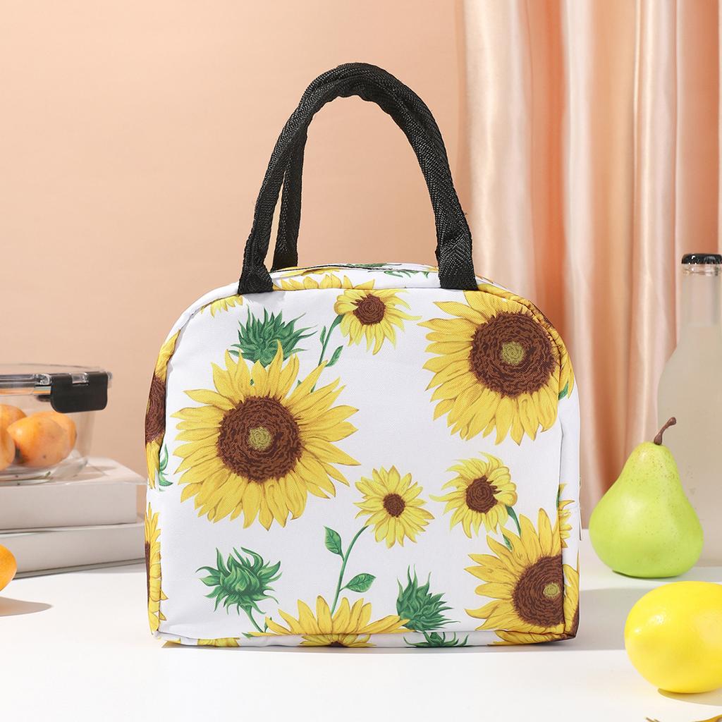 Digital Printed Pattern Insulated Bag Lunch Bag Handheld Aluminum Foil Ice Bag Lunch Storage Bento Bag Fresh-Keeping Bag