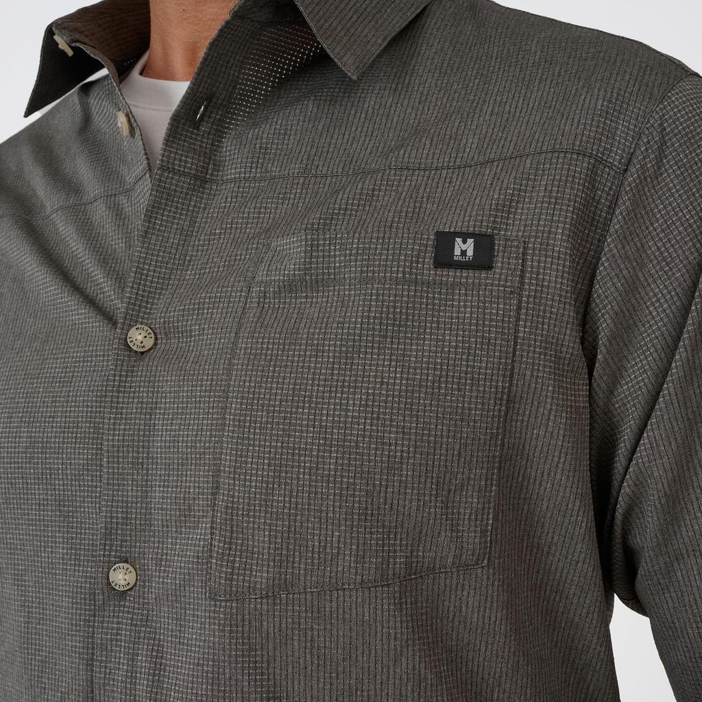 Рубашка для скалолазания Alpi Shirt II с длинным рукавом MIV02077 Foggy Dew M [Millet] Мужская (НОВЫЙ ЛОГОТИП)