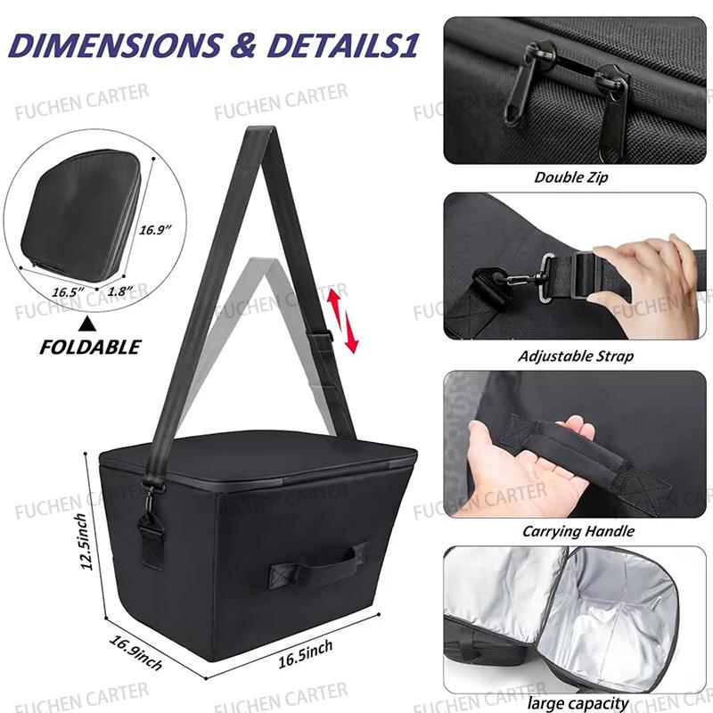 For Tesla Model Y Juniper 2025 Frunk Cooler Organizer Insulation Bag Front Trunk Outdoor Picnic Storage Cooler Bag with Straps