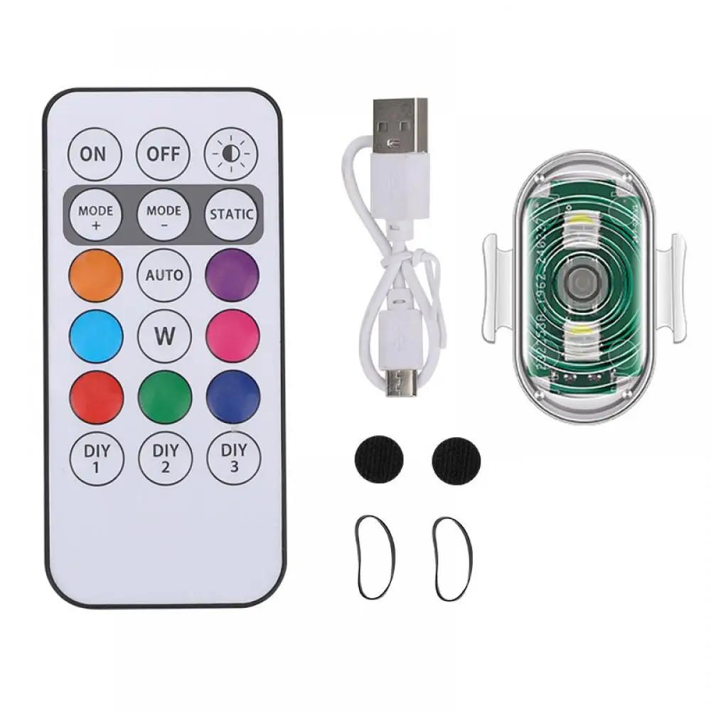 Универсальный беспроводной RGB LED стробоскоп для мотоцикла, водонепроницаемый, с пультом дистанционного управления, для мотоциклов, самолетов, предупреждающие огни