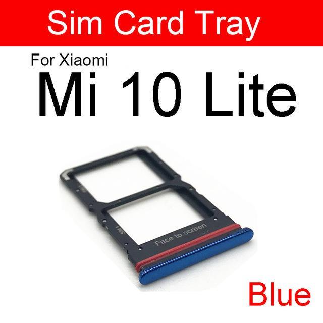Держатель лотка для sim-карты для Xaiomi Mi 10/10 Lite / 10 Pro / Note 10 / Note 10 Pro, держатель для sim-карты, слот для адаптера Micro SD, запасные части