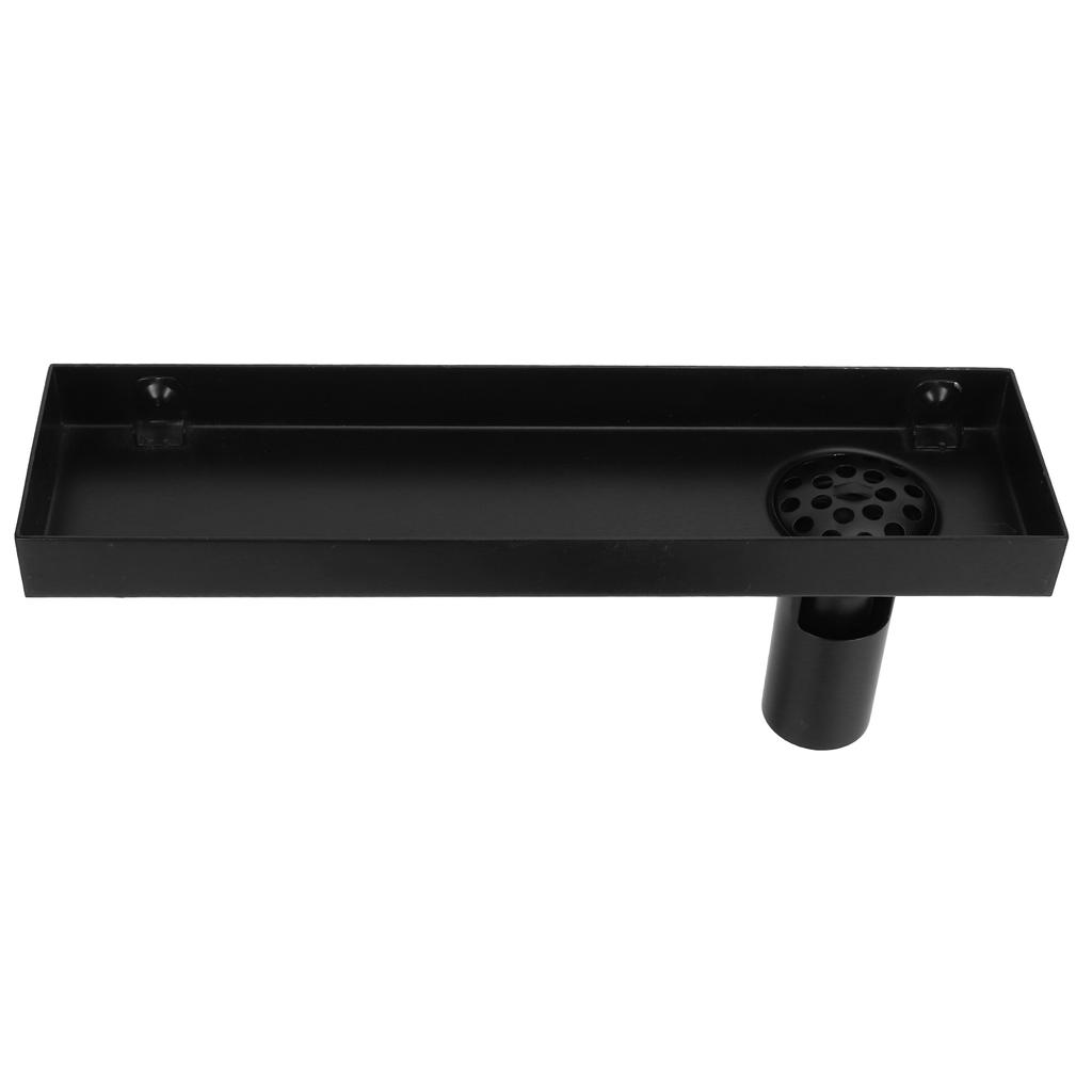 Слив для пола, 30 см, линейный скрытый слив для пола из нержавеющей стали 304, матовый черный со съемной крышкой