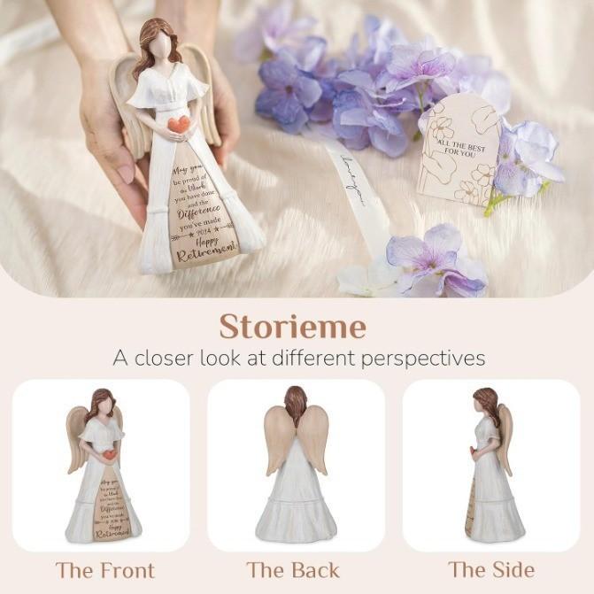 Красивая полимерная скульптура ангела, держащего сердце, идеально подходит для подарков по особым случаям.