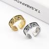 Simple Eyes Staring Ring Men's Ins Style Dark Wind Ring Opening Adjustable Ring
