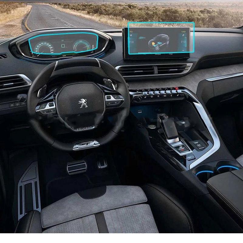 Tempered Glass Screen Protector Film For Peugeot 3008 Car radio GPS Navigation LCD trument Interior Accessories