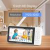 Беспроводной радионяня HD 5 дюймов с WiFi, двусторонней связью, ночным видением и удаленным мониторингом Tuya