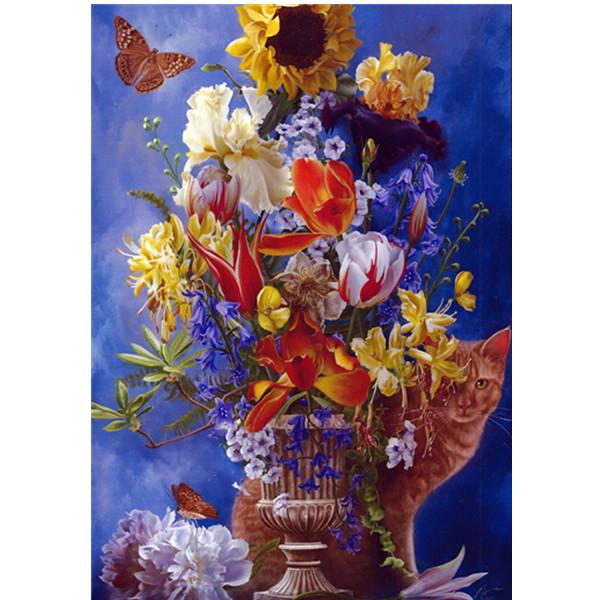 5D DIY Полный Круглый Алмазная Картина Цветочная Ваза Алмазная Картина Вышивка Крестом Алмазная Вышивка