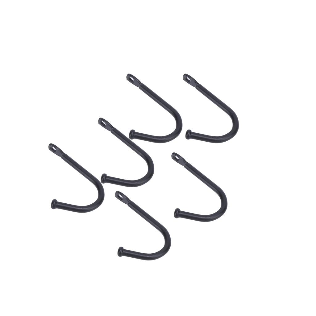 20 шт. настенных крючков, черный маленький крючок с одним отверстием для подвешивания ожерелий, пальто, ремней, сумок, ключей, чашек 
